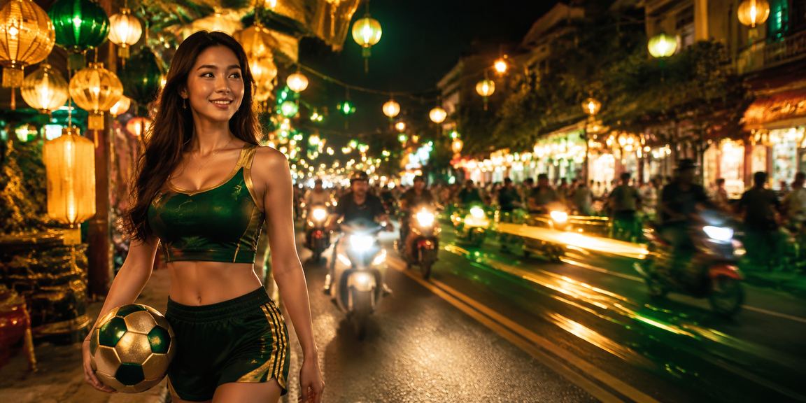 Không gian giải trí casino về đêm tại khu chợ đêm Hà Nội với ánh đèn lung linh